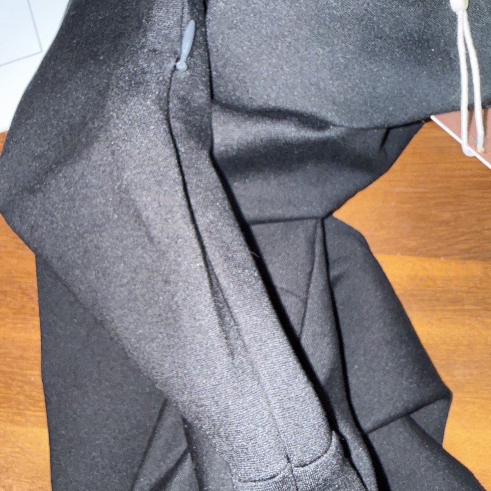 Quince Ultra-Stretch Ponte Cap Sleeve Sheath Dress Black Small Office Chic NWT - Picture 10 of 12